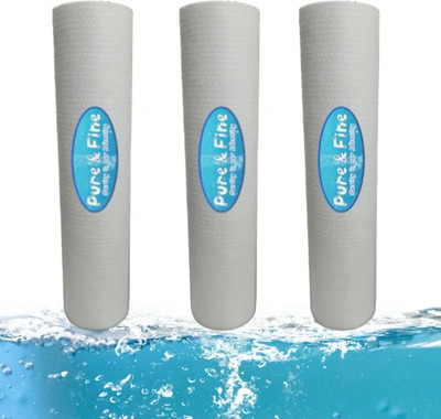 Pure & Fine by Pure & Fine 10-Inch High-Density Spun Pre-Filter Cartridge Solid Filter Cartridge(5 Micron, Pack of 3)