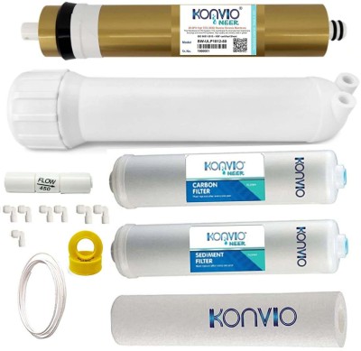 konvio neer RO Service kit of membrane & filter for Water Purifier (All Type) (RO Membrane +Carbon+Sediment+Inline+Housing+FR) Solid Filter Cartridge(0.05, Pack of 5)