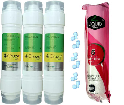 quidipro Cruze inline Complete RO Service kit For Domestic RO Water Purifiers Solid Filter Cartridge(5, Pack of 6)
