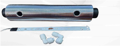 AQUA SRI Ro Barrel UV LED Light(+2ELBOW)_J50 Solid Filter Cartridge(0.1, Pack of 3)
