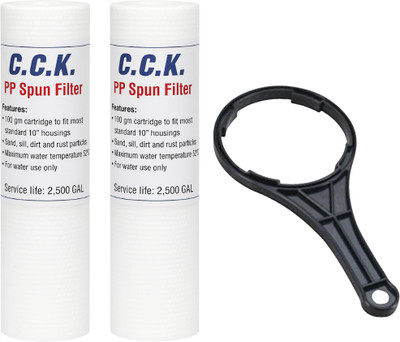 C.C.K. Spun Filter 10 Inch PP Spun Filter Cartridge for RO Filter Kit with Spanner Solid Filter Cartridge(5, Pack of 2)