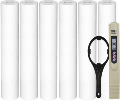 dhruv hub 6 pc RO Compatible Filter Cartridge PP Spun Set + TDS Meter Spanner Solid Filter Cartridge(5, Pack of 1)