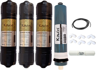 Kaveri Platinum Cartridge Set + 80 Membrane Filter Suitable for All RO Water Purifier Solid Filter Cartridge(0.5, Pack of 12)
