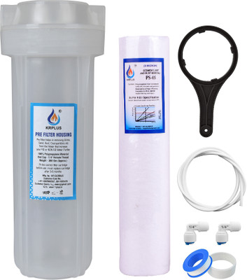 KRPLUS Transparent Pre-Filter Housing Bowl With Spun Filter For Water Purifier, 10-Inch Solid Filter Cartridge(5, Pack of 10)