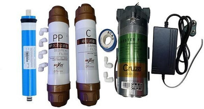 SUPREME WATER SOULUTION by CROUZ GOLD 1 PUMP 1 MEMBREN VONTRON 80 GPD ro service kit Solid Filter Cartridge(5, Pack of 12)