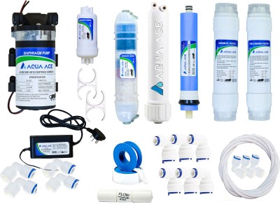 Aqua Ace Complete Ro Service kit Of 80 GPD Membrane With All Accessories Solid Filter Cartridge(00.1, Pack of 26)
