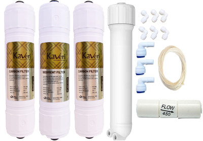 Kaveri 1 Year RO Service Kit with, Housing Suitable for All RO Water purifier Solid Filter Cartridge(0.5, Pack of 15)