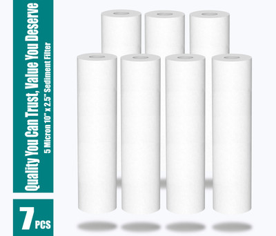 OceanDrop New High Quality 5 Micron 10-inch PP Spun Filter Candle(7_PACK) Solid Filter Cartridge(0.05, Pack of 7)