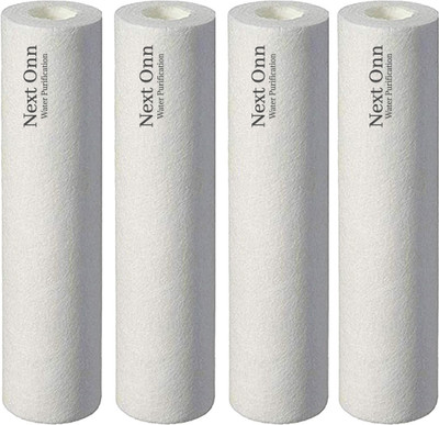 NEXT ONN ELECTRONICS HEAVY PP 5 MICRON 10 INCH 4 PCS SPUN FITER CANDLE Solid Filter Cartridge(00.5, Pack of 4)
