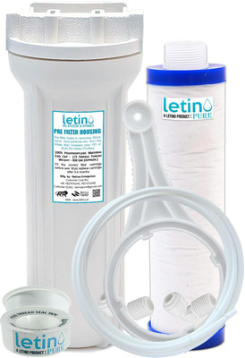 Letino Prefilter Housing Set Kit With 1pc Thread Based Mlt Candle for All RO Water Solid Filter Cartridge(0.5, Pack of 1)