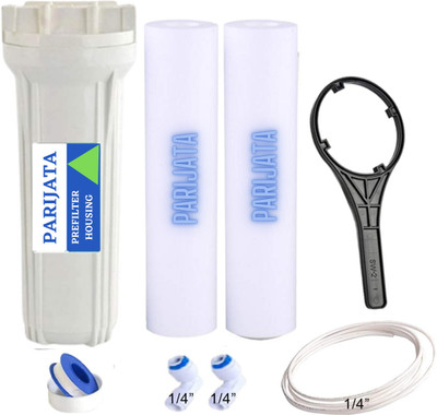 Parijata Pre Filter for All RO Water Purifier, External Prefilter kit with 2 spun candles Solid Filter Cartridge(5, Pack of 7)