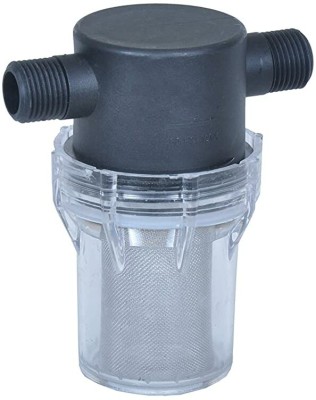 MADHULI Clear Inline Water Filter Weather Proof Tap Mount THG-F03 1/2 Inch Male 40 Mess Solid Filter Cartridge(0.4, Pack of 1)