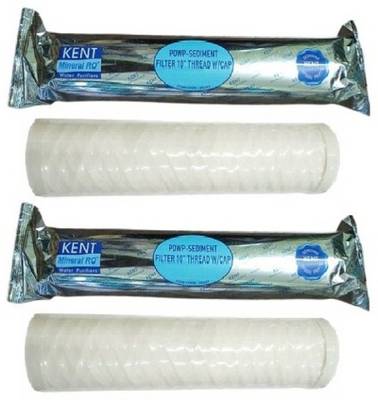 KENT 2pc RO Spun Filter Sediment Pre Filter 10" POWP PP Candle Thread W/CAP Prefilter Wound Filter Cartridge
