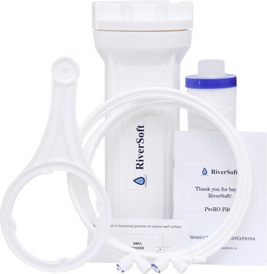 RiverSoft PreRO-6 RO prefilter housing kit with inbuilt mounting clamp Media Filter Cartridge(5, Pack of 1)