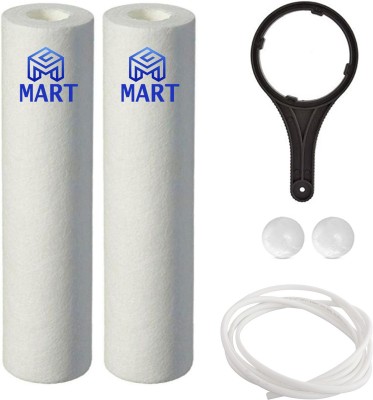 MG MART 2 PP Spun Filter+1 Spanner+4 Antiscalant balls+2 mtr Pipe Ro Water Purifier Solid Filter Cartridge(0.5, Pack of 5)