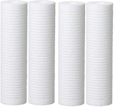 BALRAMA 10inch 5 Micron Melt Blown PP Spun Water Filter Candle Polypropylene Sediment Filter Cartridge Pre Filter Candle Prefilter Inline Filter Kemflow Purerite Pre Bowl Housing for RO UV UF Mineral Water Purifiers Filter Service 10” Pleated Filter Cartridge(0.005, Pack of 4)