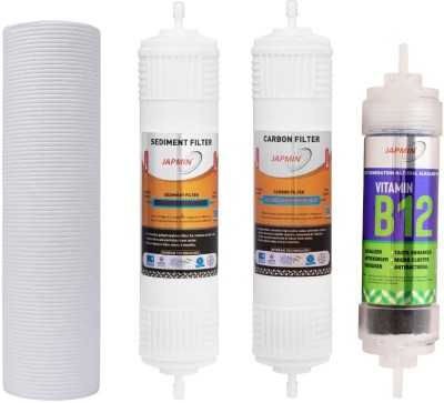 Japmin RO Water Purifier Kit - Spun, Sediment,GAC, and B12 Transparent Filters Combo Solid Filter Cartridge(0.5, Pack of 1)