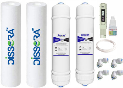 Dissora Advance 10” Inline Sediment Pre Carbon PP Spun Filter Set for RO Water Purifier Solid Filter Cartridge(5 Micron, Pack of 1)