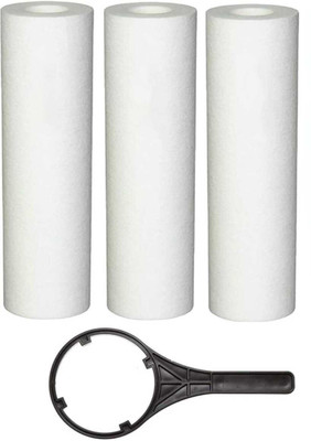 Dhruv 5 micron 10 inch PP Spun Filter (3Pcs) with spanner Wound Filter Cartridge(0.05, Pack of 4)
