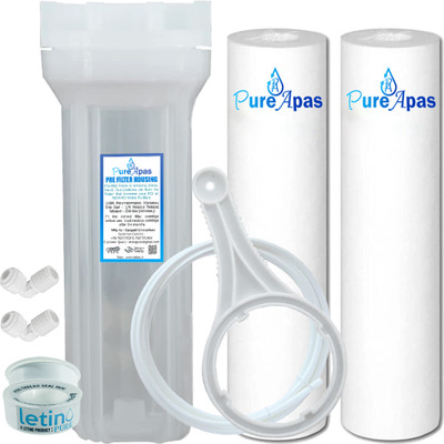 PureApas Transparent External Prefilter kit, 2 pc Spun filter Candle for RO Purifier Solid Filter Cartridge(0.5, Pack of 1)