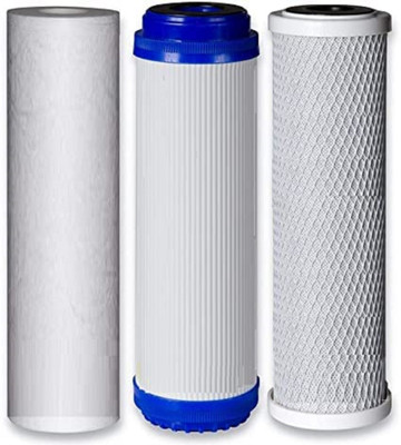 Morning Star Technology Replacement CTO GAC PP Cartridges Filter Set 10 Inch for Under Sink RO Wound Filter Cartridge(00.1, Pack of 3)