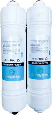AuraWater Sediment + Carbon Filter – Compatible For All RO Water Purifiers_4 Solid Filter Cartridge(0.5, Pack of 2)