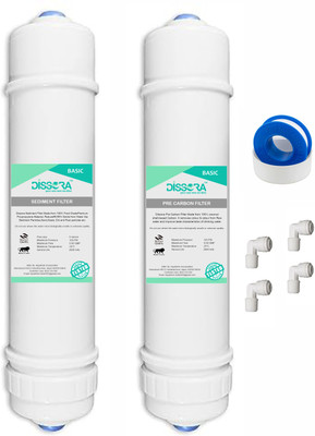Dissora Basic 10 Inch Inline Pre Activated Carbon and Sediment Filter Cartridge Set Solid Filter Cartridge(5 Micron, Pack of 1)