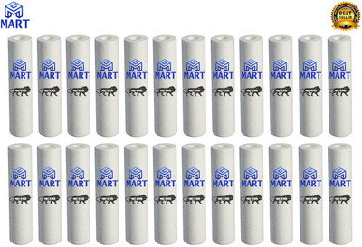 MG MART PP Spun Cartridge Pre Outer Filter Candle 5 Micron Pre Filter 10 inch PP Spun Solid Filter Cartridge(0.5, Pack of 24)