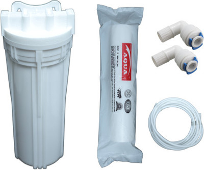 PURE EAU RO service kit with wall mount housing and spun cartridges Solid Filter Cartridge(0.5, Pack of 4)