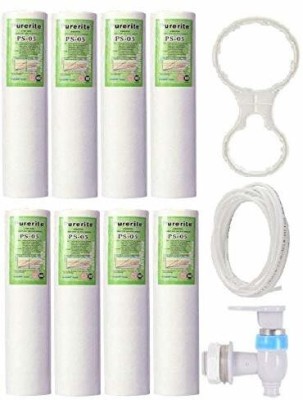 GRMART PP/Spun Filter Cartridge 10 Inch 5 Micron + 2 Meter Pipe + RO Tap + Double Wrenc Solid Filter Cartridge(0.5, Pack of 11)