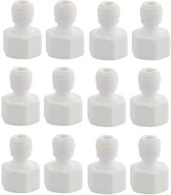 Kelflo Connectors Reducer Direct Inlet Valve Straight 1/4 Inch QC x 1/2 inch Thread Solid Filter Cartridge(5, Pack of 12)