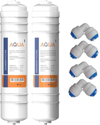 AQUALIQUID RO Aqua Carbon Filter+Sedi Filter+4 pc connector Suitable for All RO Water Purifier Solid Filter Cartridge(0.05, Pack of 6)