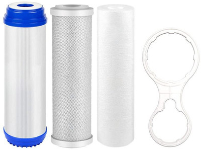 Krisell CTO GAC PP Filter 10 Inch with Spenar Set for Under Sink RO Water Purifier Media Filter Cartridge(0.05, Pack of 4)