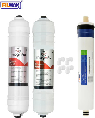 Filmax 100 GPD RO Service Kit -Membrane, Carbon & Sediment Filter for Water Purifiers Solid Filter Cartridge(5, Pack of 7)