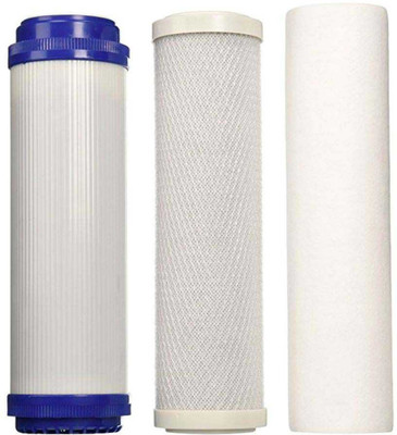 PeoME RO Service Kit 10 INCH for Wall Mount Manual UTC Under the Sink Counter Water Purifiers Spun CTO GAC Carbon Media Filter Cartridge(0.005, Pack of 3)