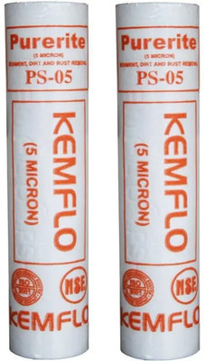 AuraWater KEMFLO Water Filter Candle Cartridge Suitable for All Water Purifier 10inch_N1 Solid Filter Cartridge(5, Pack of 2)