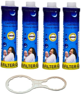 PPSMAX filter Candle for All R.o Purifier in Prefilter Bowl Pack of 4 with 1Pc Spanner Solid Filter Cartridge(0.5, Pack of 5)