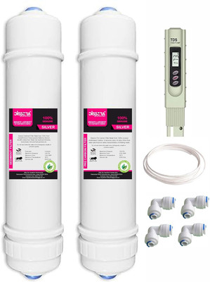 Mr fix 10 Inch Inline Pre Activated Carbon Block and Sediment Filter Cartridge Set A5 Solid Filter Cartridge(5, Pack of 5)