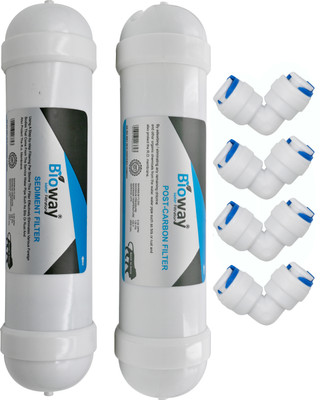 bioway Inline Sediment & Post Carbon Filter + Push Fit Elbow for All RO Water Purifiers Solid Filter Cartridge(0.5, Pack of 1) bioway Inline Sediment & Post Carbon Filter + Push Fit Elbow for All RO Water Purifiers Solid Filter Cartridge(0.5, Pack of 1)