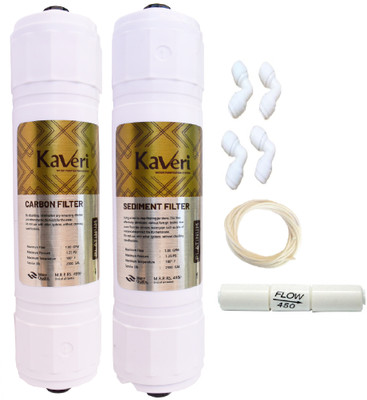 Kaveri 10 Inch Inline Filter Cartridge, Suitable for All RO Water Purifier Solid Filter Cartridge(0.5, Pack of 8)
