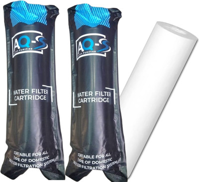 AuraWater AQ-S Spun Filter 10inch | Pre-Filter Cartridge for All Domestic Purifiers_15 Solid Filter Cartridge(5, Pack of 2)