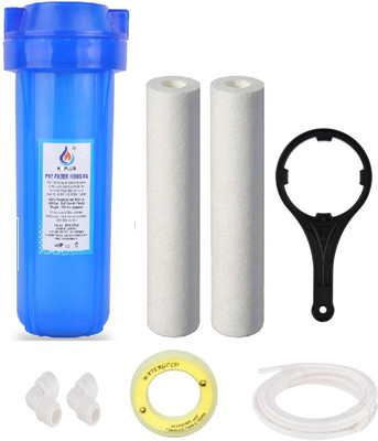 KRPLUS Transparent Pre-Filter RO Service Kit With 10 Inch Spun Filter Candle (Blue) Solid Filter Cartridge(5, Pack of 6)