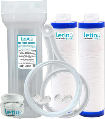 Letino External Transparent Pre Filter Set, 2 MLT Candle Filters for Water Purifier Solid Filter Cartridge(0.5, Pack of 8)