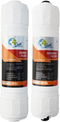 Earth ro system Filter 2 pcs Set Carbon & Sediment Filter Suitable for All RO Water Purifier Solid Filter Cartridge(0.5, Pack of 6)