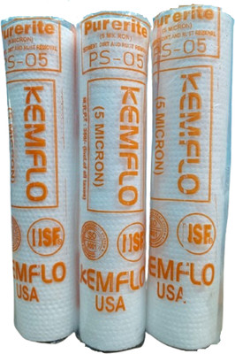 ZENWATER KEMFLO SPUN FILTER 10 INCH_N195 Solid Filter Cartridge(5, Pack of 3)