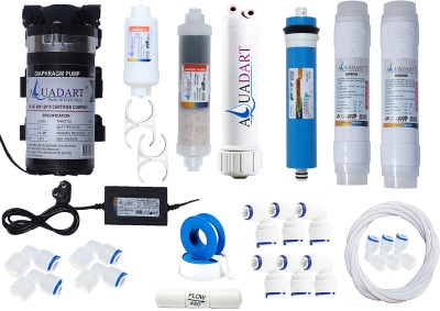 AquaDart Complete Ro Purifier Filter Service kit Of 80 GPD Membrane Water With All Accessories (Service kit with Booster Pump and SMPS) Solid Filter Cartridge(0.5, Pack of 27)