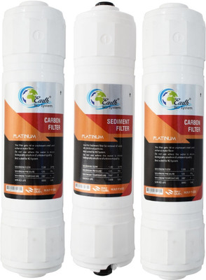 Earth ro system Inline filter with Carbon & Sediment Suitable for All RO/UV/UF Water purifier Solid Filter Cartridge(0.5, Pack of 9)