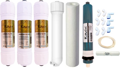 Kaveri 1 Year RO Service Kit, Housing, PP & 80GPD Membrane Suitable for All domestic RO Solid Filter Cartridge(0.005, Pack of 18)