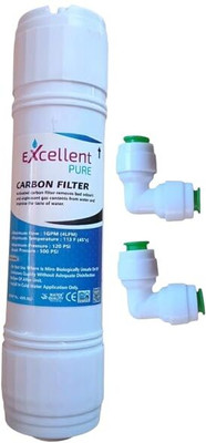 ExcellentPureEnterprises Carbon Filter 2 Piece Push Fit Elbow Inline Filter for All RO Water Purifiers Solid Filter Cartridge(5, Pack of 1)