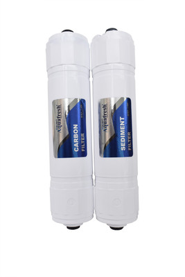 Earth Ro System Earthrosystem 1 Year RO service Kit with Inline set carbon and sediment filter Solid Filter Cartridge(0.001, Pack of 2)